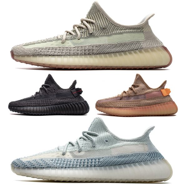 

version kanye west earth v2 desert sage cinder cloud white men running shoe zebra bred black static reflective sesame red beluga trainer, White;red