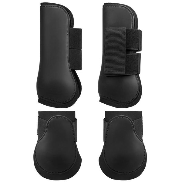 

Care Products Adjustable Horse Leg Boots Set Equine Front Leg Guard Hind Boots Neoprene Horse Hock Protectors Equestrian Equipment