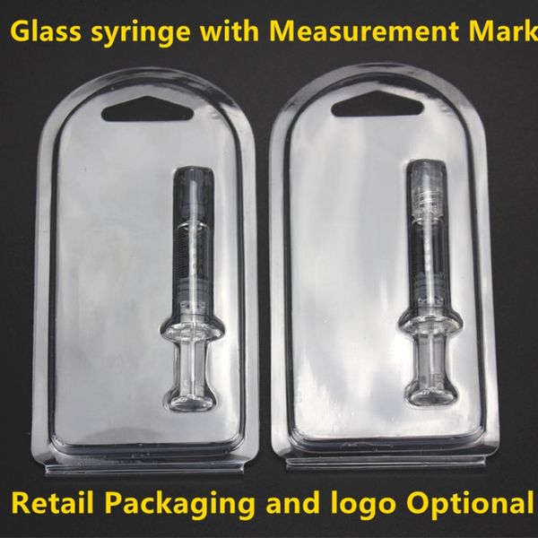 

Высокое качество Luer замок Pyrex Glass Шприц кончик головки 1мл форсунка с Measurment марки и розничной упаковки для толстой Co2 нефти Картриджи Tank