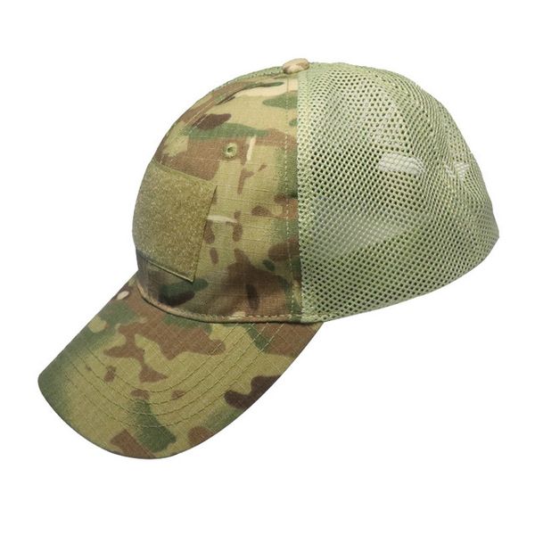 

multicamo tactical hat adjustable mesh cap hat tactical military baseball cap ball cap hat, Black;white