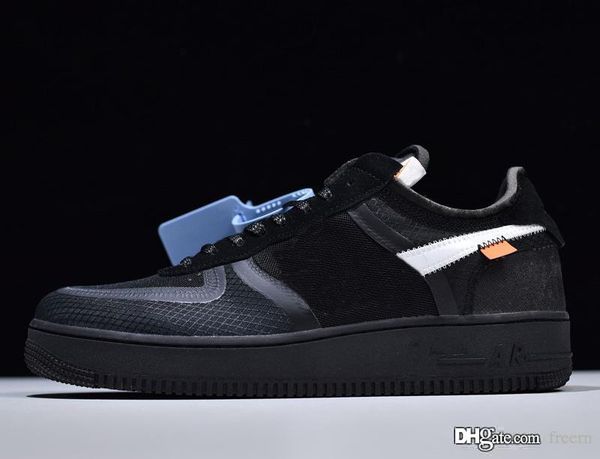 

naf01f 2019 forces 1 off mca metallic silver men casual shoes volt 2.0 low black and green designer shoes size36-45