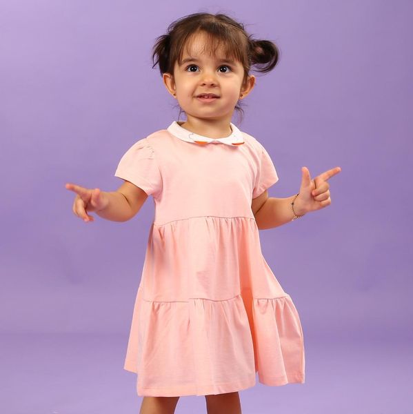

ebebek hellobaby little birds baby girl collared dress, Red;yellow