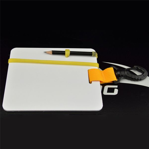 

pool & accessories underwater writing slate diving wordpad gear board with swivel clip and pencil for water sports swimming tools2