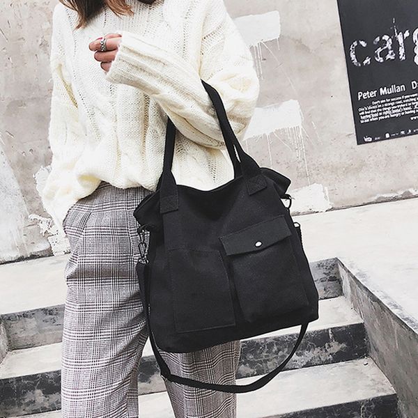 

women crossbody bags versatile handbags canvas messenger bag female large pocket casual tote vintage crossbody shoulder bags