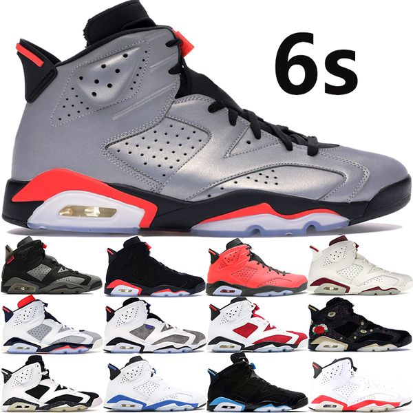 

6 6s reflect silver jumpman basketball shoes men psg black infrared flight nostalgia cny oreo wheat cny mens saneakers