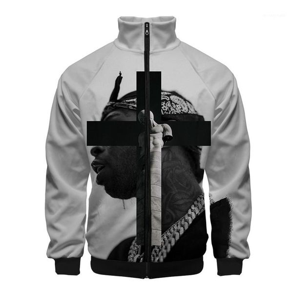 

designer hoodies hip hop 3d printed street zipper long sleeved sweatshirts fashion men hoodies pop rapper mens, Black