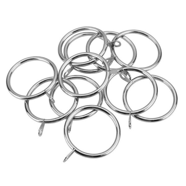 

lot of 50 curtain rings in silver metal 45 mm inner diameter