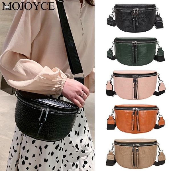 

classic leather crossbody bags women large-capacity patchwork fashion semicircle bags crocodile pattern shoulder handbag