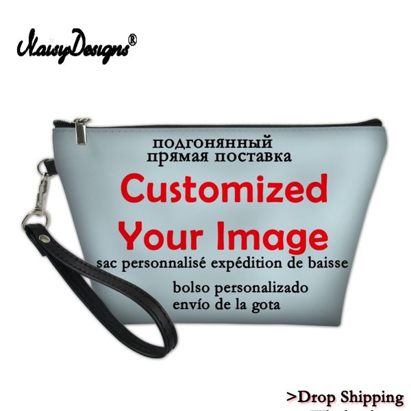 

noisydesigns custom your own 3d logo/image/p print woman makeup case birthday gift large fashion travel cosmetic case