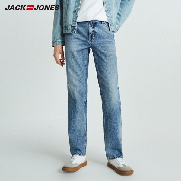 

autumn men's trend stitching casual versatile jeans 218332529, Blue