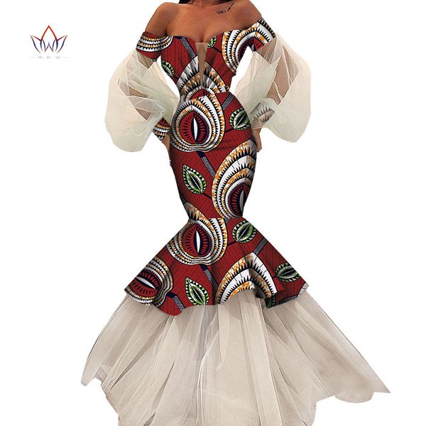 

летние африканские платья для женщин моды дизайна dashiki женщин базны выскочка длинных кружев платья традиционного плюса размера естественн, Red