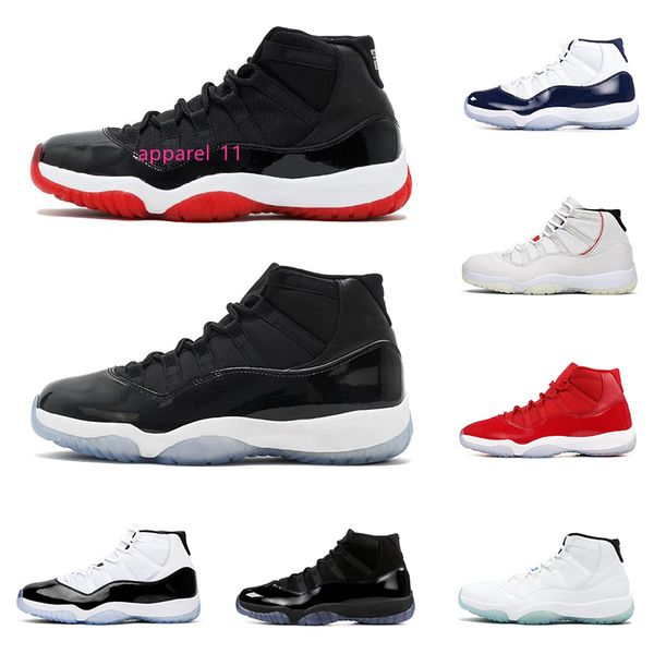 

new bred 11 11s men women basketball shoes concord cap and gown platinum tint gamma blue rose gold cherry mens athletic sports sneakers