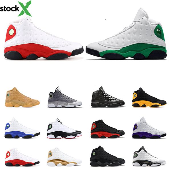 

новое прибытие мужская баскетбольная обувь 13s lucky green court фиолетовый черный кот разводил гипер королевскую пшеницу 13 тренеров спорти