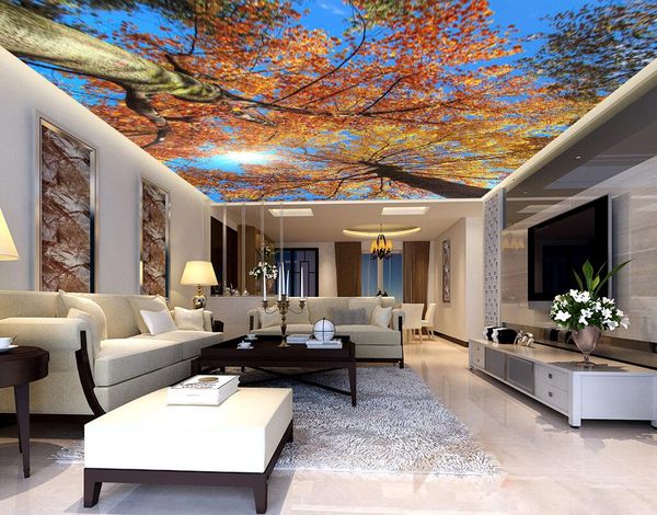 

3d ceiling murals wallpaper custom p looking up at the big tree forest sunshine decor living room 3d wall murals wallpaper for walls 3 d