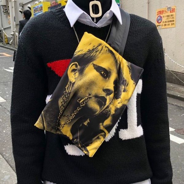 

19SS RAF SIMONS панк сумка High Street хип-хоп диагональный пакет путешествия через плечо неб