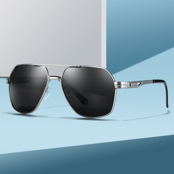

2020 mens polarized sunglasses for sports outdoor driving polaroid sunglasses men pilot metal frame sun glasses gafas de sol, White;black
