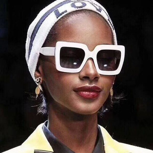 

fashion square sunglasses women brand designer oversized sun glasses ladies uv400 for female big frame shades s8029, White;black