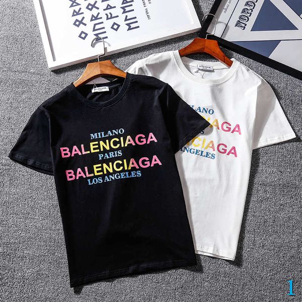 

mens designer t shirt brand fashion tees breathable loose shorts sleeves colorful letters print luxury t shirts summer 1, White;black