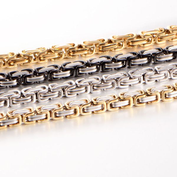

byzantine titanium steel necklace in europe and america, Silver