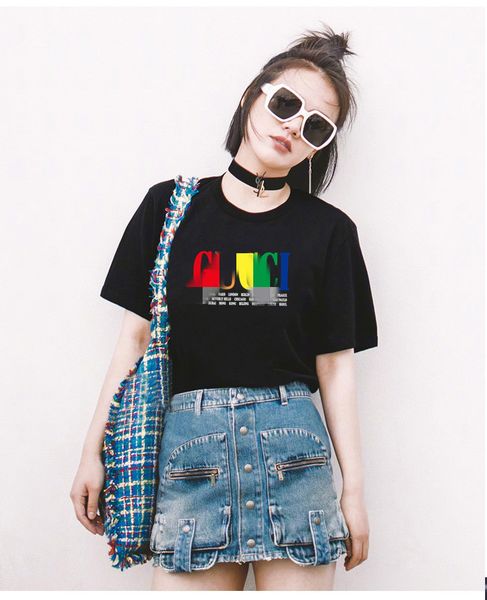 

new 20ss fashion men women casual t shirt men short sleeve print t shirt womens skateboard streetwear, White