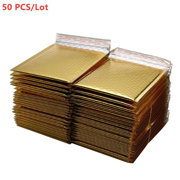 

50/30/10/5pcs/lot different gold plating paper bubble envelopes bags mailers padded shipping envelope bubble mailing bag