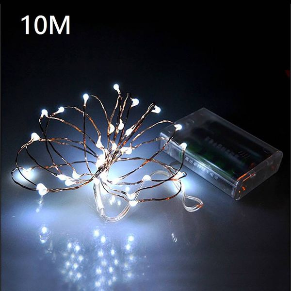

au stock 10m индикатор батареи micro rice провод медный fairy гирлянд рождественские декор белый свет для партии дома xmas decor