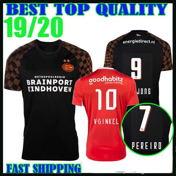 

New 19 20 pecial p v eindhoven away black occer jer ey limited edition 2019 2020 pereiro hendrix l de jong maxi h lozano football hirt