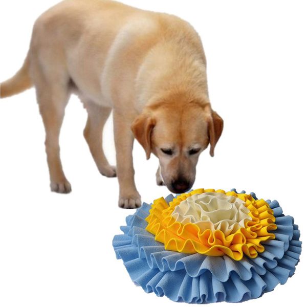 

pet toys dog blanket toys mat pad piecing feeding multicolor washable round training pet sniffing