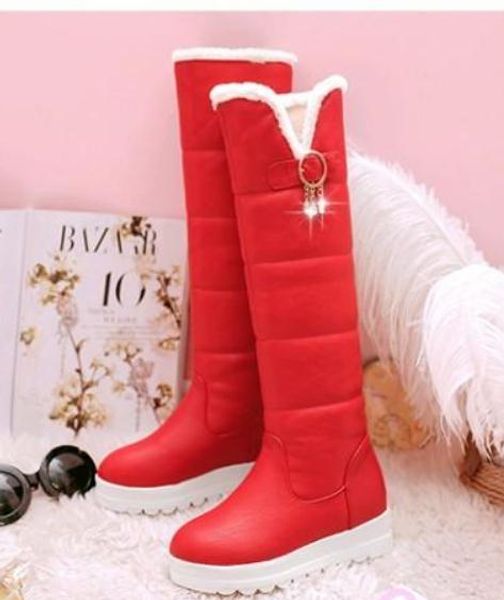 

2019 women's boots in winter with new style flat bottom round head waterproof table @1048, Black