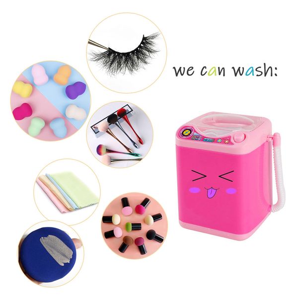 

eyelash washing machine makeup brush washing machine portable automatic cute cosmetic powder puff cleaner makeup cleansing device
