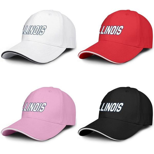 

illinois fighting illini basketball wordmark logo truck driver adjustable sandwich hat design blank cap mesh effect flag logo red, Blue;gray