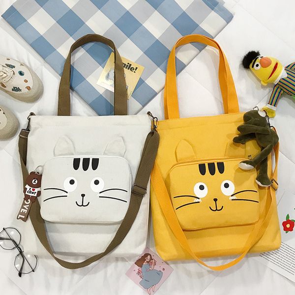 

canvas bag ear bag 2020 new printed tote women's shoulder messenger casual wild modern portable female