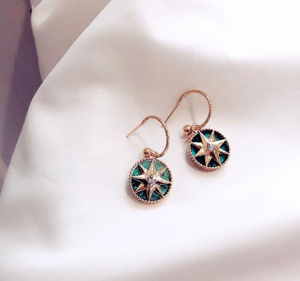 

fashion love red heart designer earrings with crystal s925 silver needle cute stud earrings for women party, Golden;silver