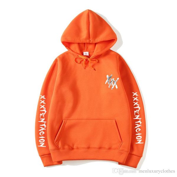 

xxxtentacion рэпер дизайнер толстовки мужские одежды 2018 года r.i.p. горячие фуфайки ватки tops зима осень пуловеры, Black