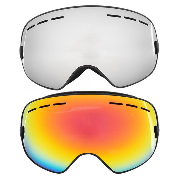 

outdoor sport skiing goggle safety protective anti fog double layer goggle support myopic glasses climbing
