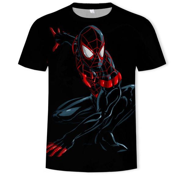 

mens designer casual 3d animation marvel printing short sleeve t, White;black