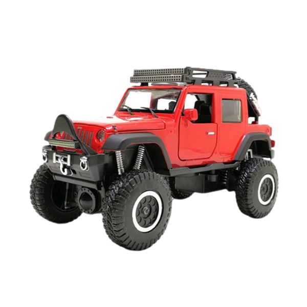 

1/32 alloy jeep big foot truck car model toy with sound and light for kids toddlers