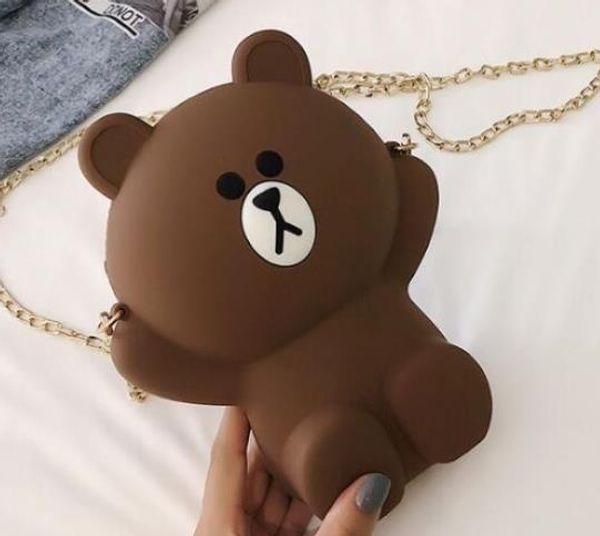 

2020 Designer New Arrival Female Bag Luxury Bear Mobile Phone Bag Parent-child Single Shoulder Messenger Bag Cartoon Cute Trend G
