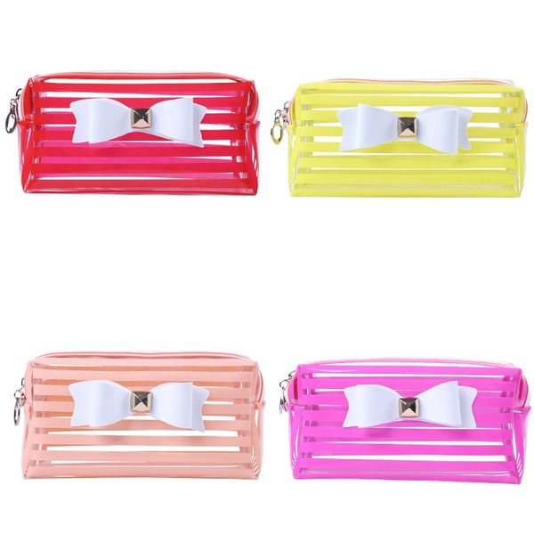 

selling girls cosmetic pouch clear pvc makeup bag for outdoor travel