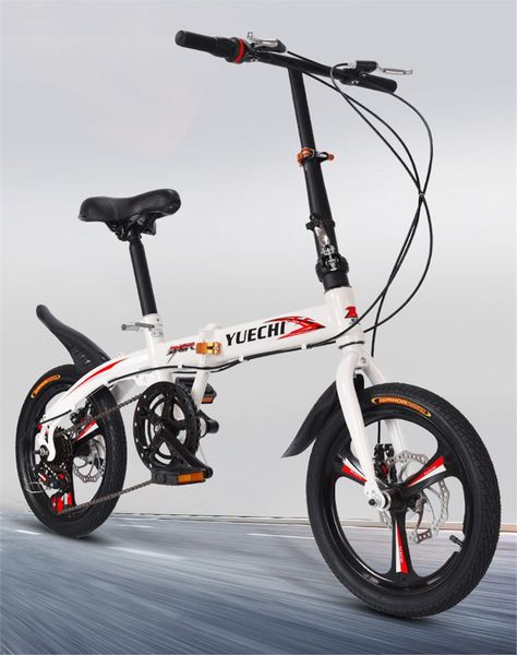 

folding variable speed bicycle 16 "for children, students and adults, ultra-light and convenient variable speed disc brake for men and