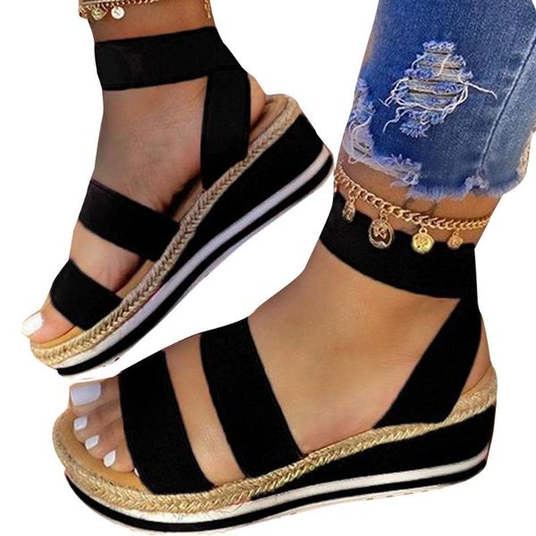 

selling women sandals wedges platform ladies shoes cross strap casual for summer