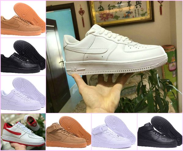 

2019 New Forces Мужчины Женщины Низкие Cut One 1 Обувь All White Black Dunk Forced 1s Спортивная обувь Кла