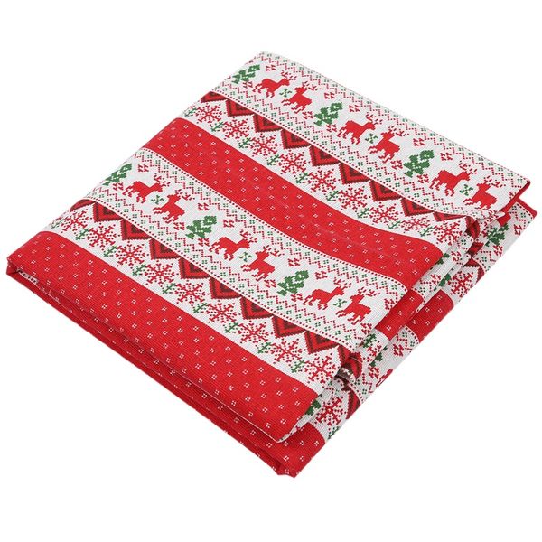 

christmas tablecloth cartoon deer printed table cover home party festival decor table cloth 140x140cm