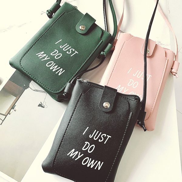 

cute women letter mini bags leather leather bag wild small clutch girl shoulder messenger bag dames tassen#35