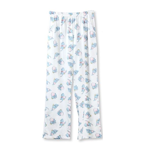 

100% cotton cartoon little elephant print home lounge pants women girls sleep bottoms cute pajama pants comfortable sleepwears, Black;red