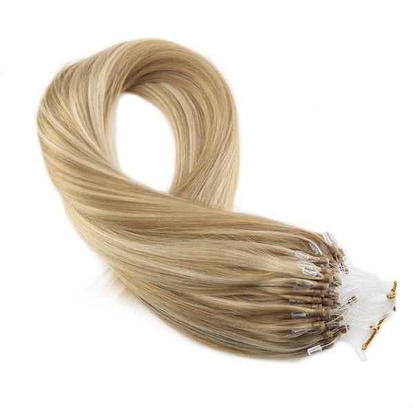 Moresoo Micro Ring Loop Hair Extensions 100 Real Human Hair 50g