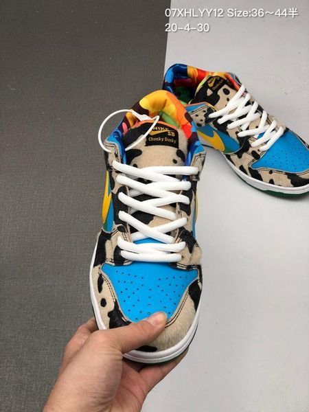 

with box]ben & jerry's chunky dunky ben jerry sb dunk 1s low mens skate shoes sneakers trainers sports womens running shoes, Black