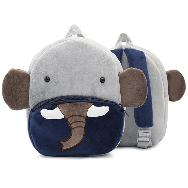 

kids cute animal series plush backpack kindergarten boy girl cartoon soft kawaii school bag for baby gift 2-4 years