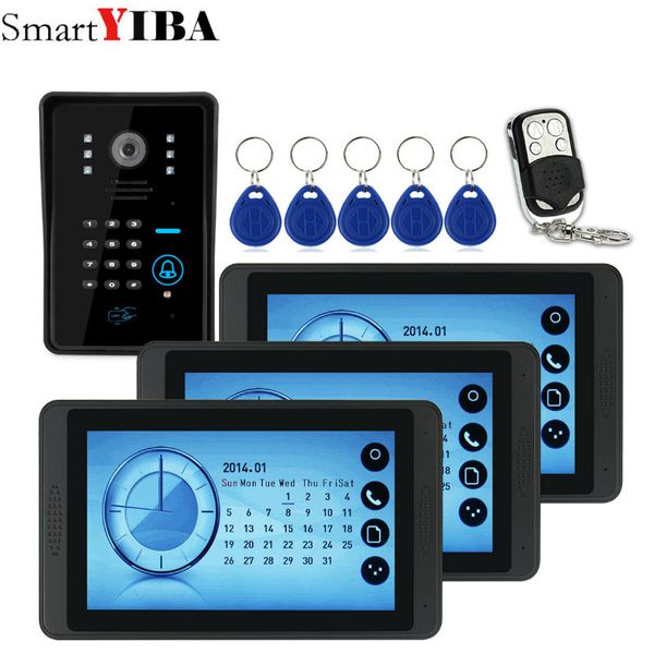 

Smartyiba 7inch video record photograph video door phone doorbell waterproof hd rfid camera home ecurity intercom y tem 1v3