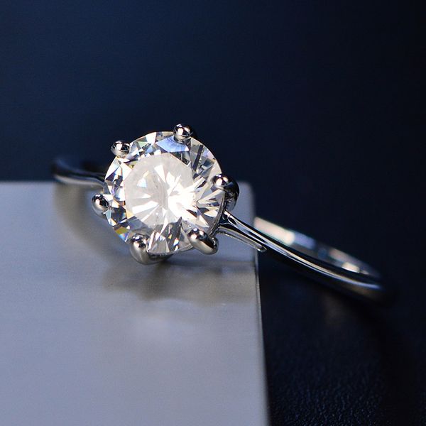 

pansysen emerald silver 925 ring ringen 7mm finger sterling silver women diamond rings jewelry wedding engagement ring gifts, Golden;silver